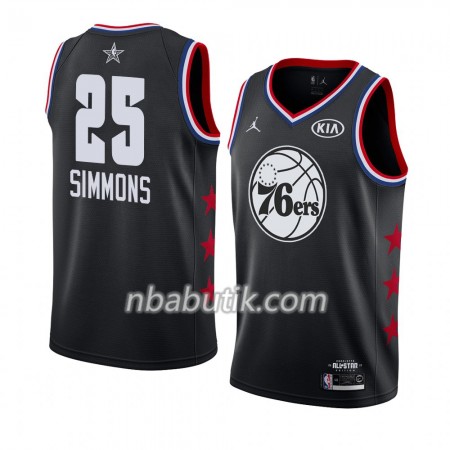 NBA Mænd Trøje Philadelphia 76ers Ben Simmons 25 2019 All-Star Jordan Brand Sort Swingman